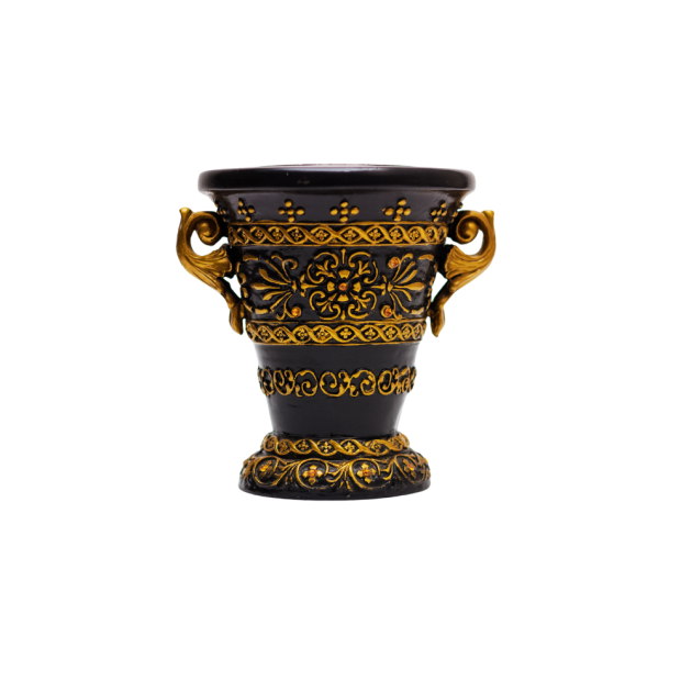 Incense Burner Black Gold Cup