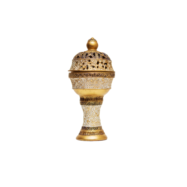 Incense Burner Gold and Silver Design